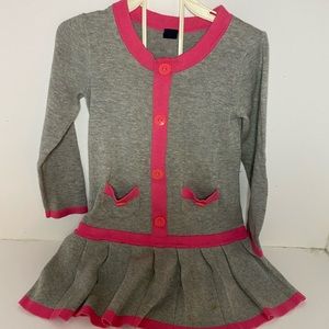 baby GAP little girls need a dress toddler, three pink and gray sweater material